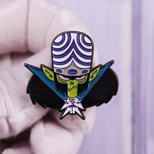 Funny Mojo-jojo Enamel Pin Devil Chimpanzee Evil Brooches Lapel Backpack Badge Denim Brooch