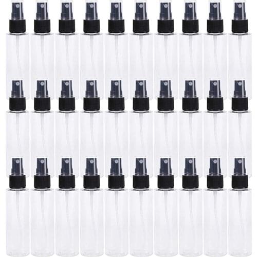 10pcs/lot Fine Mist Spray Bottle, 6.8oz/ 200ml Plastic Spray Clear Bottles with Black Atomizer Pump for travel Refillable