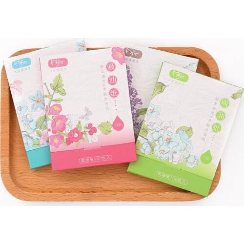 100sheets/pack Absorbent Paper Oil Control Wipes Makeup Cleansing Summer Blotting Facial Oil Shrink Pore Face Cleaning Tool