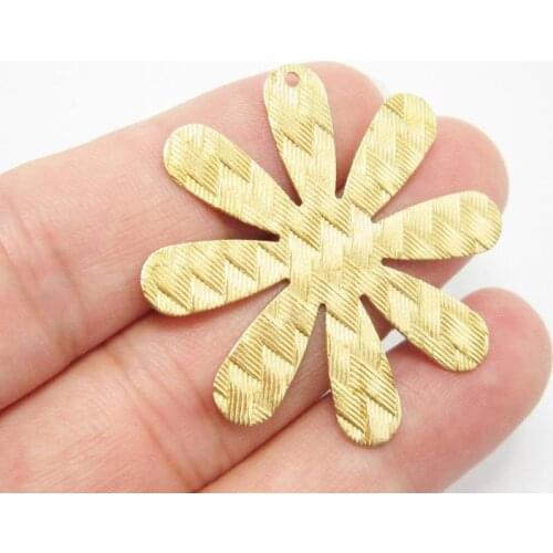 20pcs Brass pendant 39x0.7mm Brass earrings flower charms Earrings findings R1066