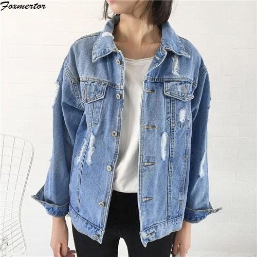 2021 Women Basic Coat Denim Jacket Women Winter Denim Jacket For Women Jeans Jacket Women Denim Coat loose casual Outwear