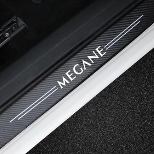 4Pcs For Renault Megane 1 2 3 4 2021 2020 2019 2018 2017 2016 2015 2014 2013 -2003 Car Door Threshold Sticker Tuning Accessories