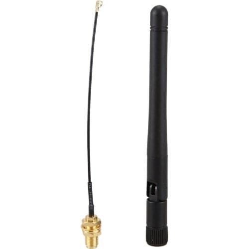 43hz Antenna 3Dbi GSM RP-SMA Plug Rubber Waterproof Lorawan Antenna + IPX to SMA Small Cable Extension
