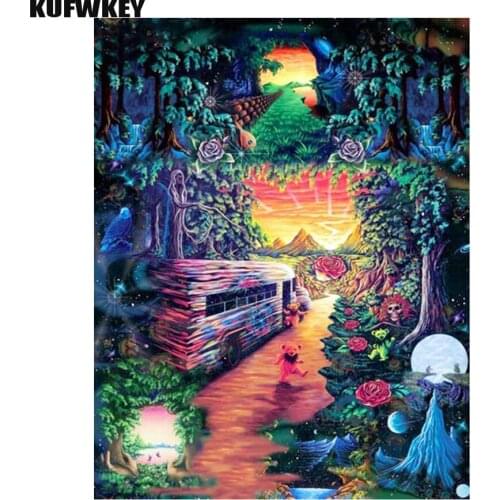 Diy Diamond Embroidery Halloween decor 5D Diamond Painting Cross Stitch Needlework Diamond Mosaic forest tree Full Drill resin