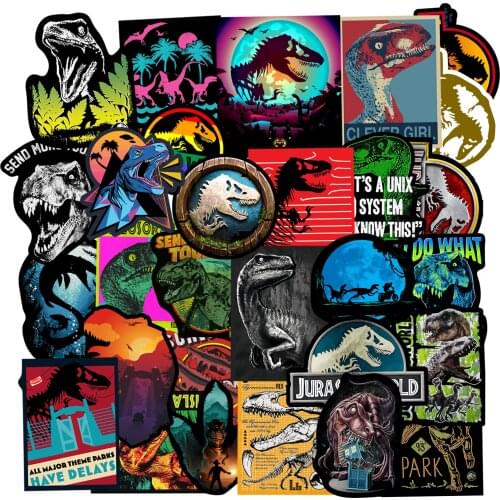 Random 50 Pcs/Lot Dinosaur VSCO Anime Sticker for Jurassic Graffiti Sticker for Luggage Laptop Moto Skateboard Car Kids DIY Toy