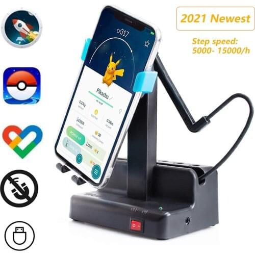 Automatic USB Phone Shaker Steps Counter Stand Mobile Swing Left Right Earn Steps Pedometer For Pokemon GO/Walker/Google Fit/QQ