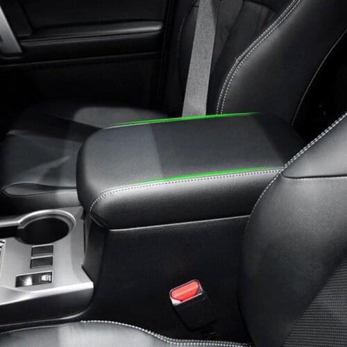 Car Accessories Center Console Lid Armrest Box Leather Cover Sticker Trim For Toyota 4Runner 2010- 2015 2016 2017 2018