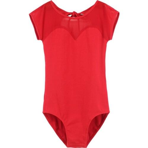 Free Shipping Ballet Dance Leotard with Back Keyhole Children & Girl Dance Gymnast Bodysuit Practice Dancewear 2 Colors C0049