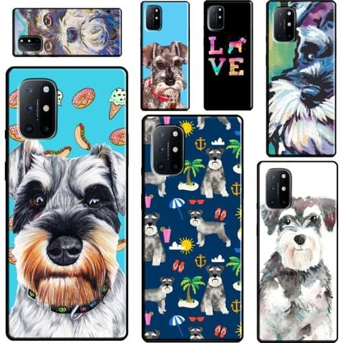 Lovely Dogs Schnauzer Case For Realme 6 7 8 Pro GT Neo C21 C11 C3 Q3 Pro Soft Cover For OnePlus 8T 7T 9R 8 9 Pro