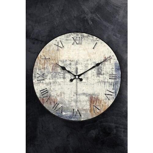 Decorative Glass Oval Silent Mechanism Wall Clock 36 cm Diameter