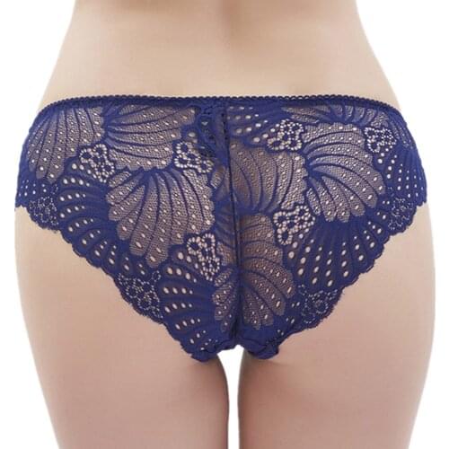 Breathable Sexy Lace Panties Underwear Women Cotton Briefs Transparent Panties Sexy Lingerie Calcinhas Thong Cute G-String Tanga