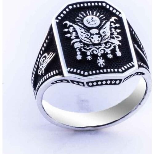 925 sterling Silver the Ottoman State Crested Ring