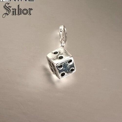 Fashion Silver Color Dice Diy Charms Fit Bracelets & Necklaces Making Jewelry For Women Breloque Drop Shipping thomas