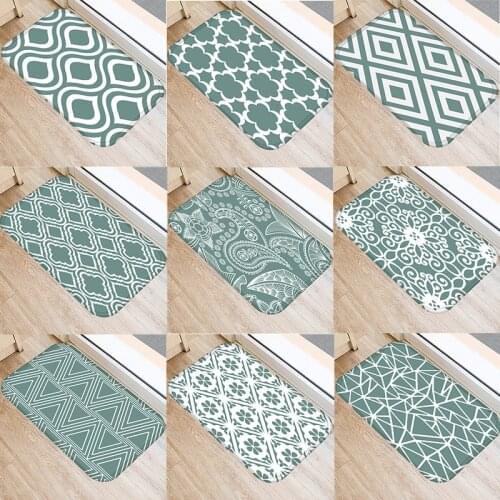 Kitchen Mat Geometric Anti-slip Modern Rugs Living Room Balcony Bathroom Carpet Doormat Hallway Geometric Bath Mat