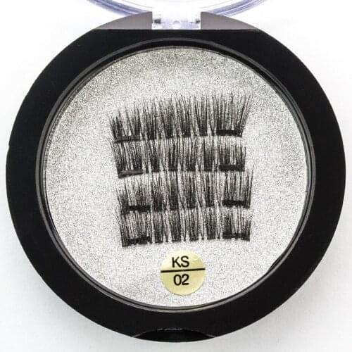 Magnetic eyelashes 6D magnet lashes with double tiny magnets Natural False Eyelashes Handmade Eye Lashes Extension-24P