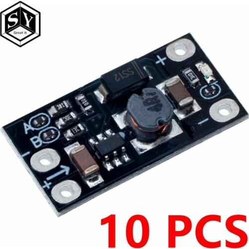 10pcs Newest Multi-function Mini Boost Module Step Up Board 5V/8V/9V/12V 1.5A LED Indicator Diy Electronic Voltage Module