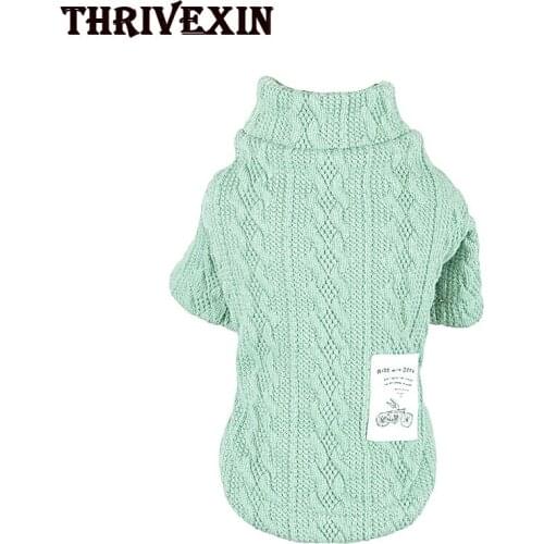 Puppy Teddy Bichon Hiromi Autumn Winter Wholesale Knitting Crochet Clothing for Dogs Sweaters Pet Mascotas Clothes Accessories