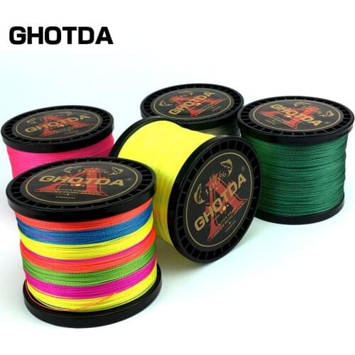 GHOTDA 8 Strands 1000M 500M 300M 100M 4 Strands PE Braided Fishing Line Japan Multicolour Saltwater Fishing Weave Super Strong