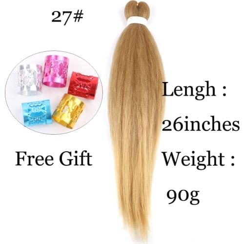 Pre Stretched Easy Braid Hair Ombre Jumbo Braiding Hair Blonde Synthetic Crochet Braids Hair Extensions Low Temperature Fiber