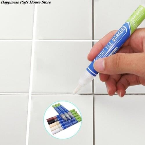 1pc Gap Repair White Tile Refill Grout Pen Waterproof Mouldproof Filling Agents Wall Porcelain Bathroom Paint Cleaner