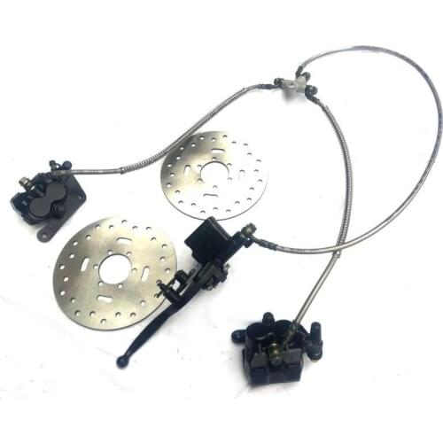 DIY GO KART KARTING ATV UTV Buggy Foot Brake One To Two Hydraulic Master Cylinder Brake Pump Calipers With Brake Disc Rotors