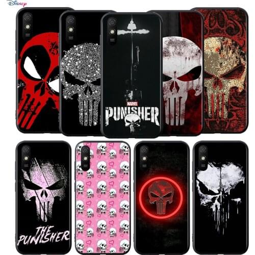 Silicone Cover Marvel Punisher Skull For Xiaomi Redmi 9T 9 9C 9A 9AT 9i 8 8A 7 6 Pro 7A 6A 5 5A 4X Plus Phone Case