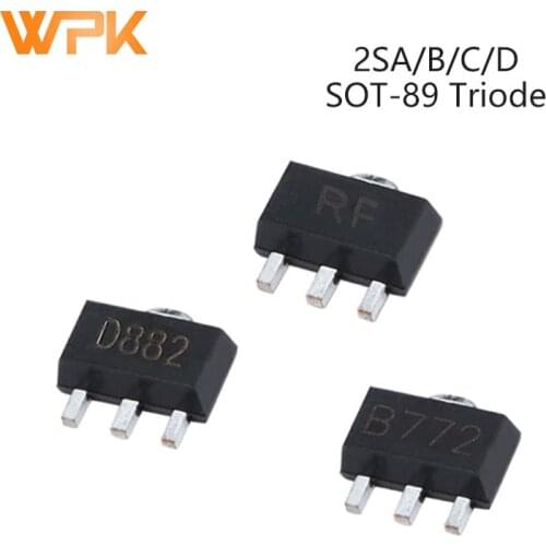 10Pcs SMD PNP Transistor NPN Power Triode SOT-89 2SA1020 NY 2SA1213-Y NY 2SAR553 2SB806 KQ 2SC2873 MY 2SC3357 RF 2SC4672 DKR IC