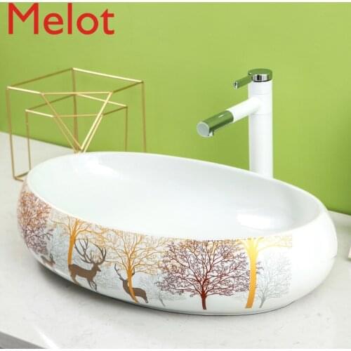 Table Basin Bathroom Wash Basin Simple Home Inter-Platform Basin bei europfine Washbasin Balcony Art Basin Basin
