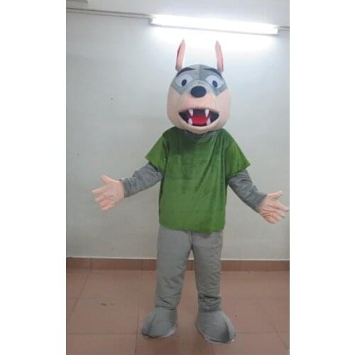 High quality Ferocious Black Wolf Mascot Costume Adult Character Costume Cosplay mascot costume free shipping