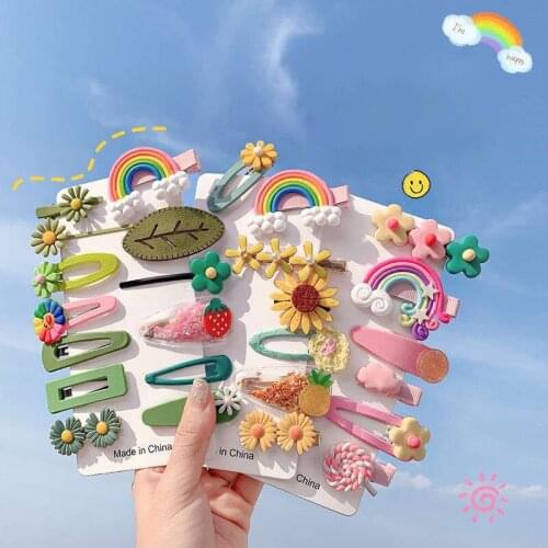 2021 New Fashion Sweet Animal Fruit Hairpin Hair Accessories for Women Girls Korean Hair Clips & Pins kawaii Barrettes Headband