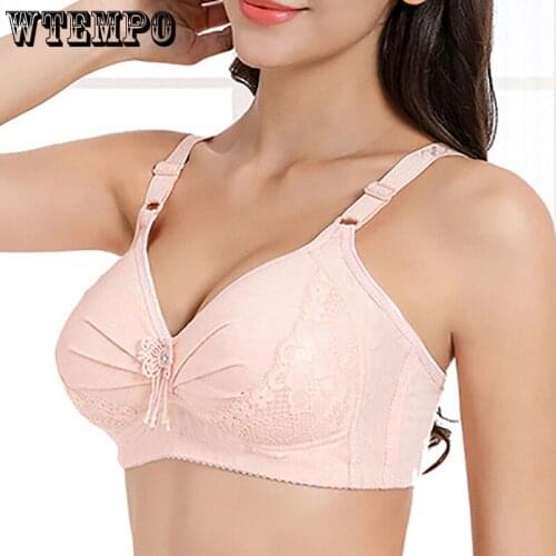 Seamless Push Up Bra Women Plus Size Bras Lingerie Sexy Lace Floral Bralette Wireless Soft Underwear Thin Straps Brassiere Lady