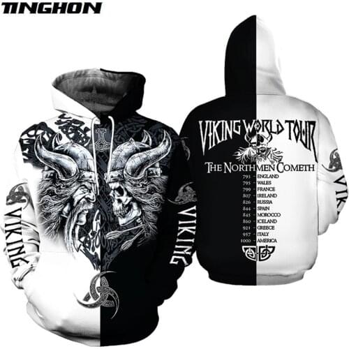 XS-7XL Viking Warrior Tattoo New Fashion Tracksuit casual 3D full Print Hoodie/Sweatshirt/Jacket/Mens Womens style 39