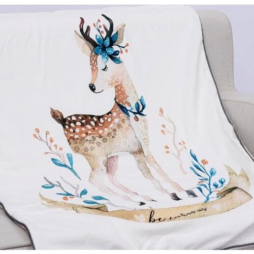 155*115cm Baby Blanket HD Digital Print Blanket Children Quilt Stroller Sleep Cover Newborn Swaddle Air Conditioning Blanket
