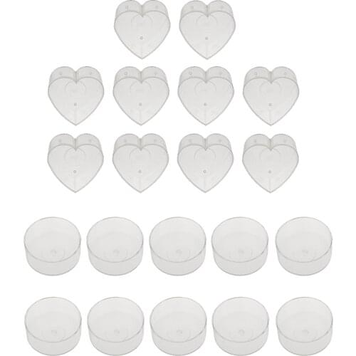 20Pack Clear Tealight Cups Wax Containers Candle Mold Case DIY Wedding Decor