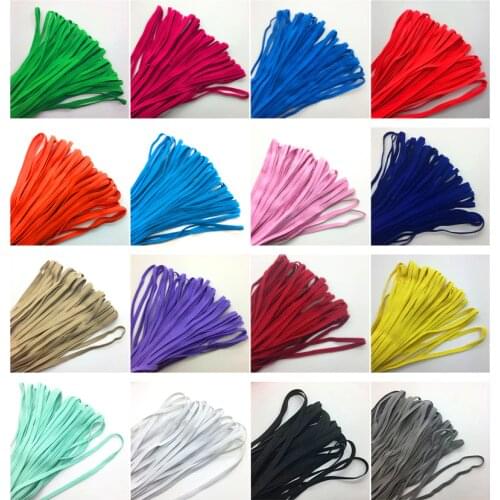5yards/lot 1/4" 6mm Elastic Ribbon Multirole Thickening Satin Elastic Band Trim Sewing Spandex Lace Trim