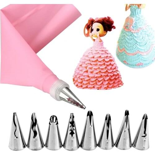 83PCS/Set Silicone Pastry Bag Tips Kitchen DIY Cake Icing Piping Cream Cake Decorating Tools Reusable Pastry Bags Nozzle Set