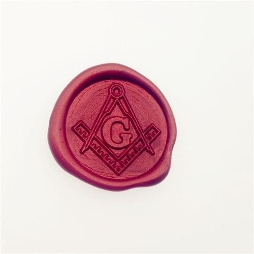 Free-Mason Free and Accepted Masons logo The Free Masons Symbo Compasses and trisquare Letter G wax seal stamp ,sealing wax