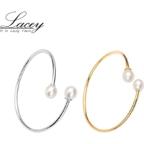 Real freshwater pearl bracelet jewelry two beads, 925 silver bracelet jewelry for women fashion charm bracelet adjustable size