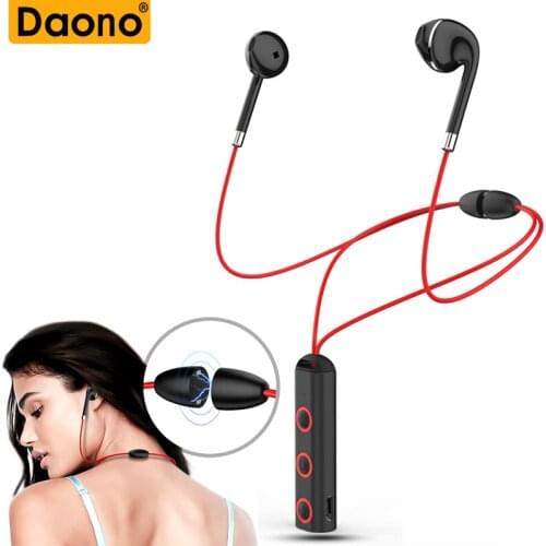 Daono High Quality Sports Bluetooth Headphone Sweat Proof Earphone Magnetic Earpiece Stereo Wireless Headset for Mobile Phone