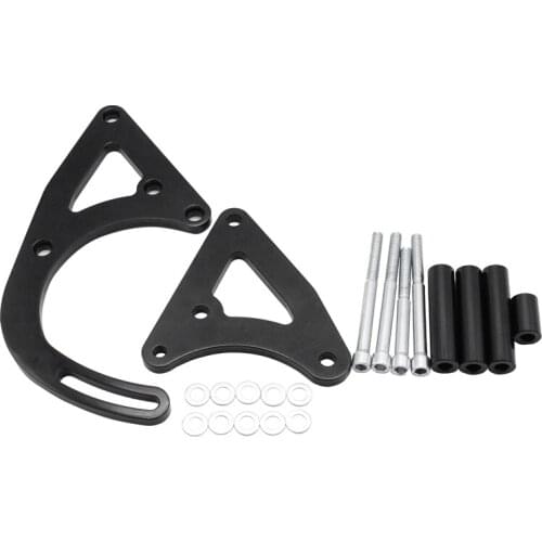 For Holden V8 253 308 Billet Aluminum V8 Drivers Side Mid Mount Alternator Bracket HQ WB BLK AF64-4033BLK