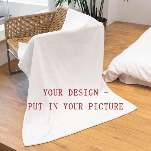 Custom Flannel Throw Blanket Personalized Photo Fleece Blankets for Sofa Gift Customized DIY Print on Demand Dropshipping