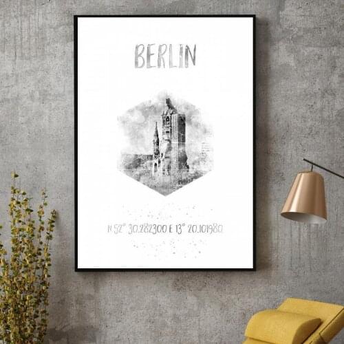 Coordinates BERLIN Art canvas poster home decoration painting frameless