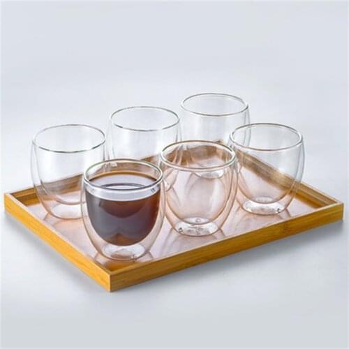 Jiarang Double Wall Glass Cups