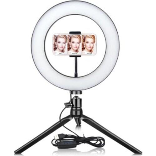 Ring Light 20/26cm Photography LED Makeup Lights Dimmable USB powered Selfie Lamp For Makeup Video Live Studio With Mini Tripod