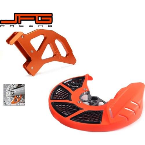 A Set Front & Rear Brake Disc Rotor Guard Protective Cover For KTM SX EXC XC SXF EXC-F 530 525 505 500 450 400 350 300 250 125