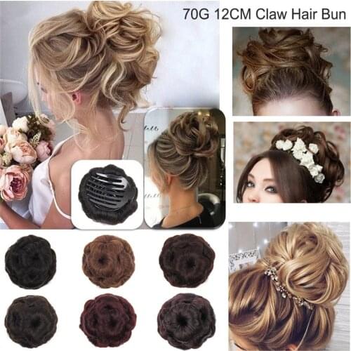 Easy to Wear Stylish Hair Scrunchies Naturally Messy Curly Bun Hair Extension Elastic Hairpiece Hair Extension Chic and Trendy