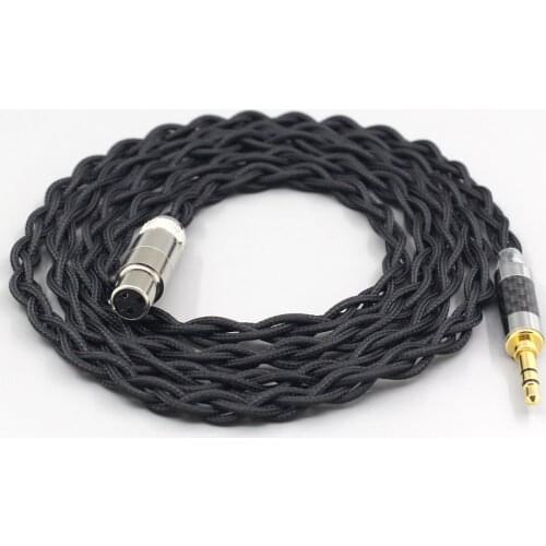 LN007457 Pure 99% Silver Inside Headphone Nylon Cable For AKG K553 MKII MK2 K141 MKII MK2 K240 STUDIO K702 Earphone