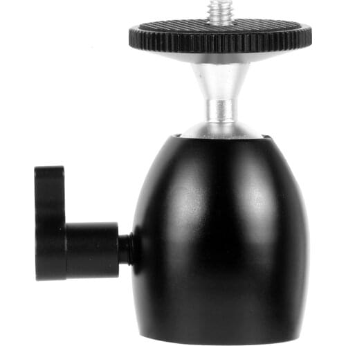 Mini Ball Head Tripod Head DSLR Camera 360 Swivel Ballhead with 1/4" Screw All Metal Monopod Light Stand Mount Adapter Support
