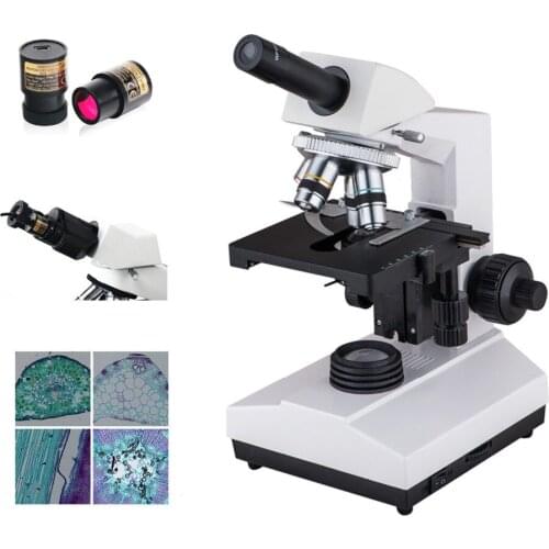 XP801 Monocular Biological Microscopes with 5mp Eyepiece Camera for Student Lab Childrens Gift