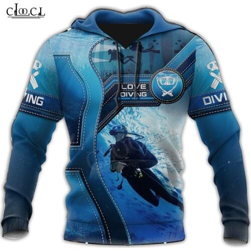 CLOOCL Beautiful Scuba Diving 3D Print Men Hoodie Clothes Unisex Sweatshirt Zip Pullover Casual Jacket Tracksuit Drop Shipping